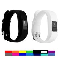 Dunfire Replacement Wristbands and Clip Cases for Garmin Vivofit 3 and Vivofit JR, Large Size and Small Size Bands, One Size Clip Case (2PCS - Black&White, Small for Kids)