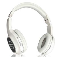 Morpheus 360 Bluetooth Headphones, Wireless Headphones Over Ear, Wireless Headphones with Microphone, Soft Comfortable Ear Cups, Wireless & Wired Mode White with Silver Accents