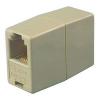 Allen Tel AT210-6-PP 6 Conductor, 6 Position, Wired Pin-To-Pin In-Line Coupler, Ivory