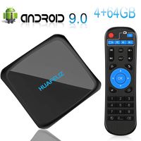 Android 9.0 TV Box,Smart Media Player 4+64GB Media Box,Support 2.4+5G Dual WiFi/3D/1080P/4K Android TV Box with Remote Control