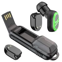 Etercycle Single Mini Wireless Bluetooth Headset 5.0 in-Ear Headphones Bluetooth Headset with Charging Case (Green)