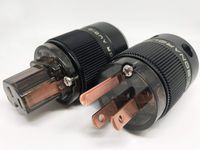 SonarQuest Standard Edition Red Copper Series US Power Plug & IEC Connector Set AC Power For HiFi Audio (SE-RP+RC(D))