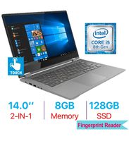 Lenovo Flex 6 14'' 2-in-1 FHD (1920x1080) Touchscreen IPS Laptop PC, Intel Quad Core i5-8250U, Bluetooth, WiFi, HDMI, Backlit Keyboard, Fingerprint Reader, Windows 10, 8GB DDR4 RAM 128GB SSD