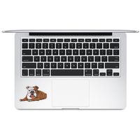 FINCIBO 2.5 x 2.5 inch Lying English Bulldog Removable Vinyl Decal Stickers for iPad MacBook Laptop (Or Any Flat Surface) - MacBook Trackpad Keyboard