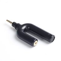 Movo MA2000 U-Shape TRRS Omni-Directional Microphone with Headphone Monitoring Jack for iPhone, iPad, Android Smartphones and Tablets