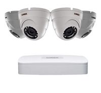 Lorex Super HD Indoor/Outdoor Home Security System, 4K N841A NVR, 2K 5MP E581CD IP Dpme White Camera, Color Night Vision, Smart Motion Detection and Voice Control- 4 Dome Camera w/ 8 Ch 2TB NVR