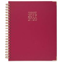 AT-A-GLANCE 2019-2020 Academic Year Weekly & Monthly Planner, Large, 8-1/2" x 11", Hardcover, Harmony, Raspberry (6099-905A-56)