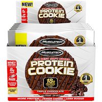 MuscleTech Soft Baked Whey Protein Cookie, Triple Chocolate, Gluten-Free, 3.25-Ounce (Pack of 6-92g)