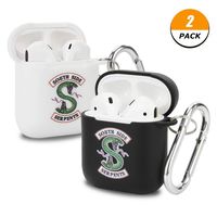 Rumbeast Riverdale AirPods Case, Waterproof TPU AirPods Protective Skin Cases with Carabiner Compatible with Apple AirPods 1 and AirPods 2(2 Pack)
