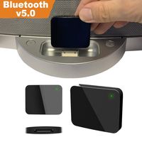 HyperlinQ Bluetooth Wireless to 30 Pin Interface Adapter Music Audio Converter Receiver for Bose Sounddock, iPhone iPod, Motorcycles and Other 30Pin Music Docking Station Speakers (Black)