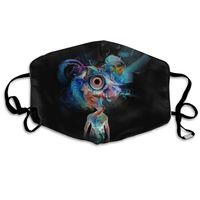 Hateone Unisex Unique Mouth Mask - Abstract Smart Brain Art Polyester Anti-dust Masks - Fashion Washed Reusable Face Mask for Outdoor Cycling