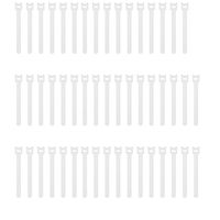 Pasow 50pcs Reusable Fastening Adjustable Cable Ties Wire Management (6 Inch, White)