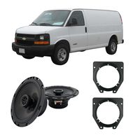 Compatible with Chevy Van 1996-2007 Front Door Factory Replacement Harmony HA-R65 Speakers New