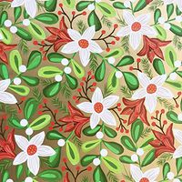 Jillson & Roberts Gift Wrap, Amaryllis (6 Jumbo Rolls 10ft x 30in)