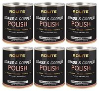 Rolite Brass & Copper Polish (2lb) Instant Polishing & Tarnish Removal on Railings, Elevators, Fixtures, Hotels, Cruise Ships, Office Buildings 6 Pack