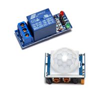 Gikfun HC-SR501 Human Infrared Pyroelectric Sensor Module and 5V 1 Channel Relay Module EK8202