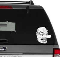 Tengu Mask Vinyl Decal Sticker For Wall Decor, Windows, Laptop, Car, Truck, Motorcycle, Vehicles (Size-6 inch/15 cm Tall) - (Gloss WHITE Color)