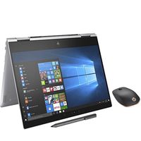 HP Spectre x360-13t 2-in-1 Convertible Laptop in Silver (8th Gen Intel i7-8550U Quad Core, 16GB RAM, 2TB PCIe SSD, 13.3" FHD Touch Corning Gorilla, Stylus, Win 10 Pro) with HP Z5000 Bluetooth Mouse