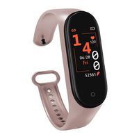 Martin's HomeM4 Sports Smart Watch, Upgrade Fitness Tracker, Smart Bracelet with 0.96" Colorful Touch Screen, Heart Rate, Blood Oxygen, Blood Pressure Monitor Pedometer Calorie for iOS/Android (Pink)