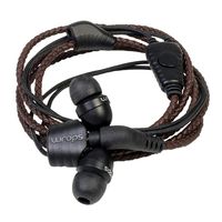 Wraps Premium Leather (with Mic) Wristband Bracelet In-Ear Headphones (High Comfort with Locking) - Tuscun