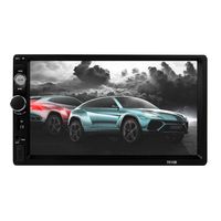 TOOGOO 7inch HD Bluetooth Touch Screen 2 Din Car Stereo Radio FM AUX USB MP5 Player + Rear View Camera + Remote Controller + Power Cable with Mobile Internet 7010B