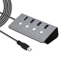 4-Port 3.0 USB Portable Aluminum Hub with 4 Individual Power Switches and LED Work Lndicators,for MacBook, Mac Pro/Mini, iMac, Surface Pro, XPS, Notebook PC and More，Flash Drive, Mobile HDD-11