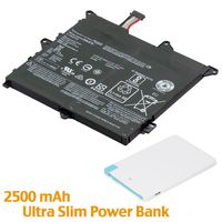 BattpitTM Laptop/Notebook Battery Replacement for Lenovo L14M2P22 (4050mAh/ 30Wh) with 2500mAh Power Bank/External Battery for Micro USB & USB Type C