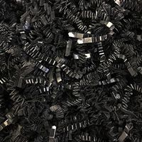 Black Cat Avenue 1/2 LB Black Crinkle Cut Paper Shred Filler for Gift Wrap and Basket Filler