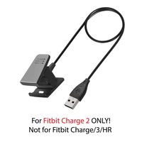 Fitbit Charge 2 Charger, Insten 1 Feet USB Charging Cable Cord Replacement Charger for Fitbit Charge 2 Fitbit Charge 2 Fitness Tracker Smart Watch Bracelet Wristband Dock Charger Adapter, Black