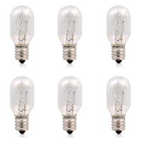 15Watt Himalayan Salt Lamp Bulbs 6Pack-E12 Socket Incandescent Bulbs