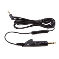 Replacement Audio Cable Cord for Bose QC15 QC2 QuietComfort 15 2 Headphones with Inline Mic Remote Control (Black & Mic)
