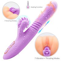 Heating Rod G Point Waterproof Vibrartor Tongue Licking Clitorias Simulation Adult Female Six Toys Sexy Toystory for Female Size Large Clothes