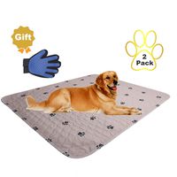 ✅Washable Dog Pee Pads + Free Puppy Grooming Gloves,Puppy Pads ,Reusable Pet Training Pads,Large Dog Pee Pad (36x41)/Waterproof Pet pads for dog Bed Mat/Super Absorbing Whelping Pads (2 Pack, 36"X41")