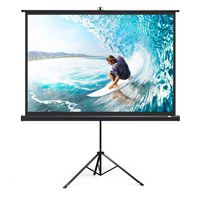 TaoTronics Projector Screen with Stand, TT-HP020 Indoor Outdoor Movie Projection Screen 4K HD with Wrinkle-Free Design (Easy to Clean, 1.1Gain, 160° Viewing Angle & Includes A Carry Bag)