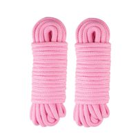 WYSUMMER Black Soft Rope Cord, 2Pcs 10 M/33 Feet 8 MM All Purpose Cotton Rope Craft Rope Thick Cotton Twisted Cord (2Pink)