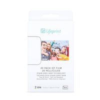 Lifeprint 20 pack of film for Lifeprint Augmented Reality Photo AND Video Printer. 3x4.5 Zero Ink sticky backed film