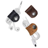 Hide & Drink, Leather Cord Organizer (3 Pack) / Earbud/Cable/Earphone Holder/Case/Phone Accessories/Travel Essentials, Handmade Includes 101 Year Warranty :: Multicolor