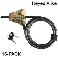 Master Lock Python Trail Camera Adjustable Camouflage Cable Locks (16-pack) Keyed Alike