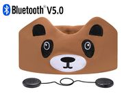 Kids Headphones, Azzker Wireless Bluetooth V5.0 Hands-Free Soft Headband with Ultra-Thin Speakers and Mic Children's Earphones for Girls & Boys, School, Calls, Home and Travel-Raccoon