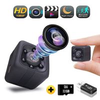 Mini Spy Camera Wireless Hidden,1080P Spy Hidden Camera with Audio - EZlifego Nanny Cam with Night Vision/Motion Detection/Video Record,Security Cop Spy Cam for Home,Car,Office Outdoor-No WiFi Needed