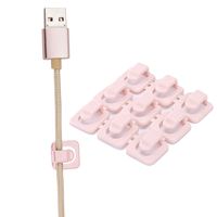 Cable Clips Cord Organizer Self Adhesive for Wall Desk Car 36PCS (Pink)