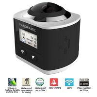 SEREE S4-BK Ultra HD 4K 360 Degree Panoramic Camcorder 24482448 Waterproof WIFI VR Sport Action DV Camera