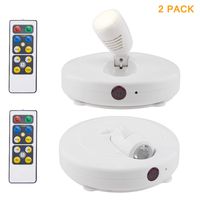 HONWELL LED Spotlights Indoor Accent Lights Wireless Display Light, Puck Lights with 2 Remote, Closet Lights with Rotatable Lights Head, Stick on Artwork Lighting, Art Lights for Painting Picture