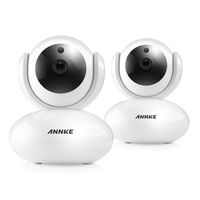 ANNKE (2) 1080P Wireless Pan/Tilt IP Camera 360° Panoramic Security Camera with 2-Way Audio and Motion Detection, White