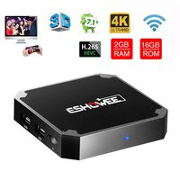 ESHOWEE X96 Mini Android 7.1 TV Box Amlogic S905W Quad-core 64 Bit DDR3 2GB 16GB 4K UHD WiFi & LAN VP9 DLNA H.265