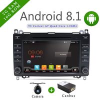 Android 8.1 car Stereo auto Double Din GPS Navigation Head Unit 8 inch Octa Core 1080p Multimedia Navigator with WiFi Syste for Benz B200/Benz Viano/Sprinter/Freightliner/W906 with Can & Camera