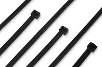 WISLIGHT Nylon Cable Ties 75pcs 18 Inch Assorted Self-Locking Multi-Purpose Nylon Zip Cable Ties Cord Wire Cable Tie Management, Black