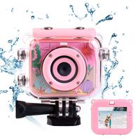WooyMo Kids Underwater Camera, 12MP 1080P Waterproof Digital Camera Kids Action Camcorder with 2.0 inch HD Screen, Support 32GB SD Card for Children,Boys,Girls Swimming
