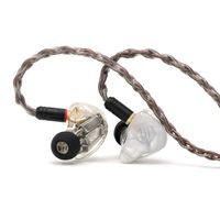 Linsoul BGVP DM7 Premium 6 Balanced Armatures Knowles Sonion Drivers Earphones, with 3D Printed Resin Cavity, 8-core Single Crystal Copper Silver Foil MMCX Wire for Audiophile