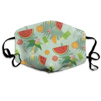 YUIOP Tropical Fruit Printed Mask Neutral Mask for Men and Women Polyester Dust-Proof Breathable Mask